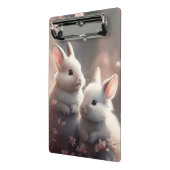 Twee schattige konijnen met sakura Mini Clipboard Mini Klembord (Angled2)