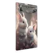 Twee schattige konijnen met sakura Mini Clipboard Mini Klembord (Schuin)