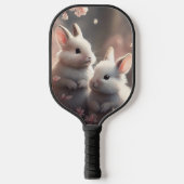 Twee schattige konijnen met sakura Pickleball Padd Pickleball Paddle (Voorkant)