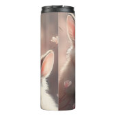 Twee schattige konijnen met sakura Thermal Tumbler Thermosbeker (Achterkant)