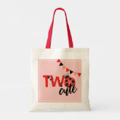"Twee Schattige" Lieveheersbeestje 2e Verjaardag B Tote Bag (Achterkant)
