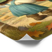 Twee Schattige  Munchkins in een pompoenpatch Poster (Hoek)