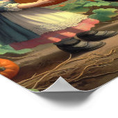 Twee Schattige  Munchkins in een pompoenpatch Poster (Hoek)