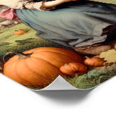 Twee Schattige  Munchkins in een pompoenpatch Poster (Hoek)