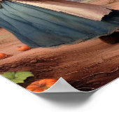 Twee Schattige  Munchkins in een pompoenpatch Poster (Hoek)