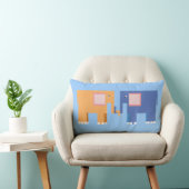 Twee schattige olifanten kussen (Stoel)