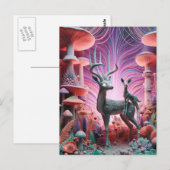 Twee schattige rare herten briefkaart (Voorkant / Achterkant)