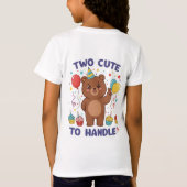 Twee Schattige te hanteren - Schattig Beer voor de T-shirt (Achterkant)