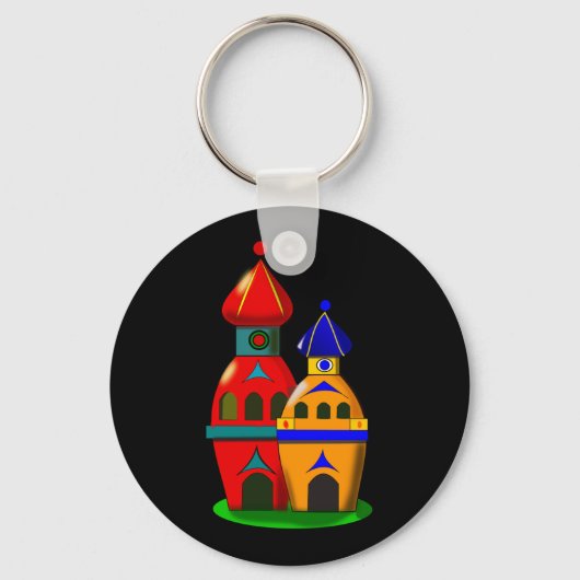 Twee schattige torens sleutelhanger (Voorkant)