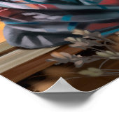 Twee schattige vloeiende puppies in een deken poster (Hoek)