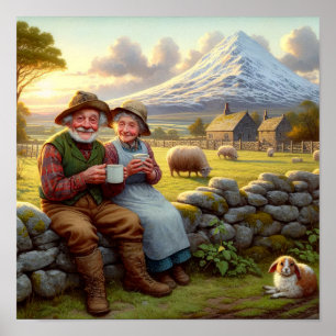 Twee Schattige volwassen Munchkins die genieten va Poster