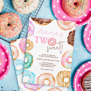Twee schattige waterverf schattige donuts van de t kaart