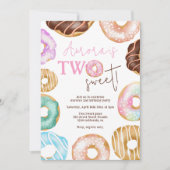 Twee schattige waterverf schattige donuts van de t kaart (Voorkant)