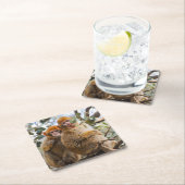 Twee Schattigee apen Kartonnen Onderzetters (Insitu)