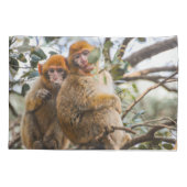 Twee Schattigee apen Kussensloop (Achterkant)