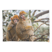 Twee Schattigee apen Kussensloop (Voorkant)