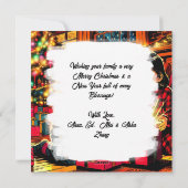 Twee Schattigee  Aziatische kinderen Kerst Feestdagenkaart (Achterkant)