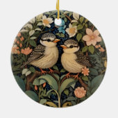 Twee Schattigee Baby Birds Botanische Tuin Keramisch Ornament (Achterkant)