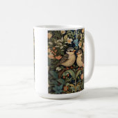 Twee Schattigee Baby Birds Botanische Tuin Koffiemok (Voorkant rechts)