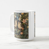 Twee Schattigee Baby Birds Botanische Tuin Koffiemok (Voorkant links)