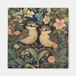 Twee Schattigee Baby Birds Botanische Tuin Magneet