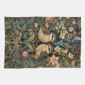 Twee Schattigee Baby Birds Botanische Tuin Theedoek (Horizontaal)