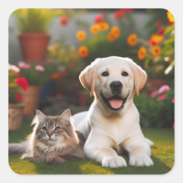 Twee Schattigee Beste Vriend sticker