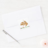 Twee Schattigee Bunnies Pasen Stickers (Envelop)