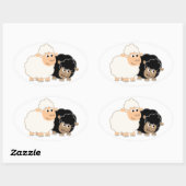 Twee Schattigee Cartoon Sheep Sticker (Vel)
