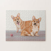Twee Schattigee corgi’s Legpuzzel (Horizontaal)