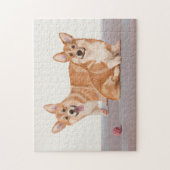 Twee Schattigee corgi’s Legpuzzel (Verticaal)