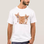 Twee Schattigee corgi’s T-shirt (Voorkant)