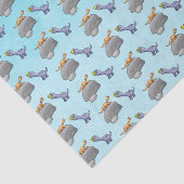 Twee Schattigee dinosaurussen Tissuepapier (Detail)