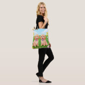 Twee Schattigee Goldendoodles Tas (Op model)