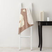 Twee Schattigee Kleine Schapen op Bruin Sherpa Deken (In situ)