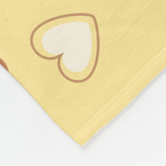 Twee Schattigee Kleine Schapen op Geel Fleece Deken (Hoek)