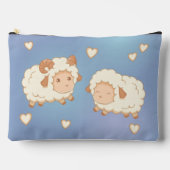 Twee Schattigee kleine schapenrammen op blauw Etui (Voorkant)