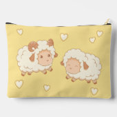 Twee Schattigee kleine schapenrammen op geel Etui (Achterkant)