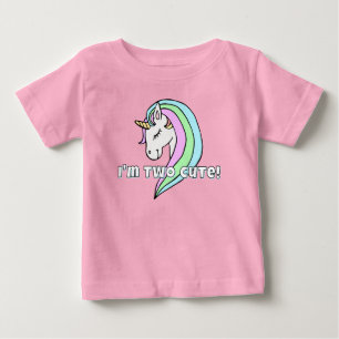 Twee Schattigee regenboog eenhoorn peuter T-shirt