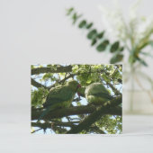 Twee Schattigee Roos-geringde parkieten DIY Briefk Briefkaart (Staand voorkant)