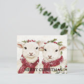 Twee Schattigee schapen Briefkaart (Staand voorkant)