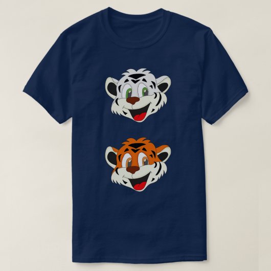 Twee Schattigee tijgers T-shirt (Design voorkant)