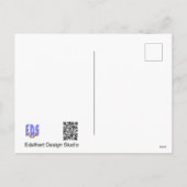 Twee Schattigee Uilen met lange oren in Tree DIY-B Feestdagenkaart (Achterkant)