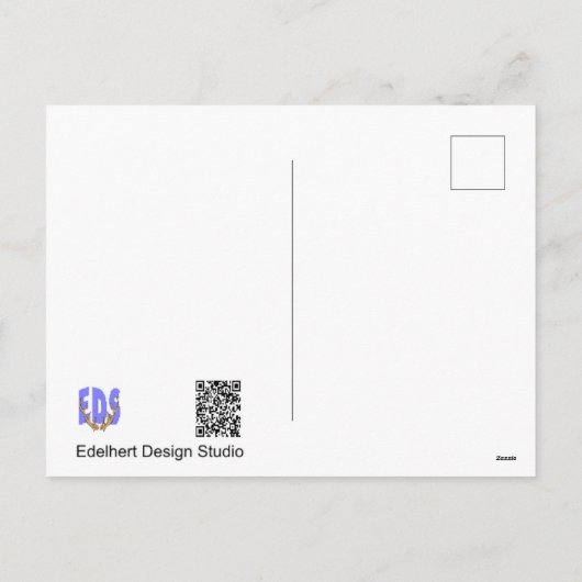 Twee Schattigee Uilen met lange oren in Tree DIY-B Feestdagenkaart (Achterkant)