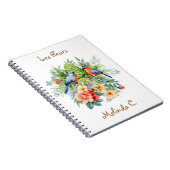 Twee Schattigee Vogels met Tropical Flowers Notiti Notitieboek (Rechterzijde)