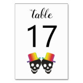 Twee schedel met bogen die een homohuwelijk hebben kaart (Achterkant)