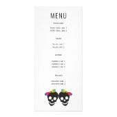 Twee schedelbruidjes, bogen-lesbische bruiloft-men reclamekaart (Achterkant)