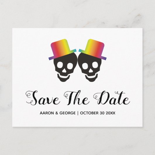 Twee schedelgroepen, verwarren homoseksueel Save t Aankondigingskaart (Voorkant)