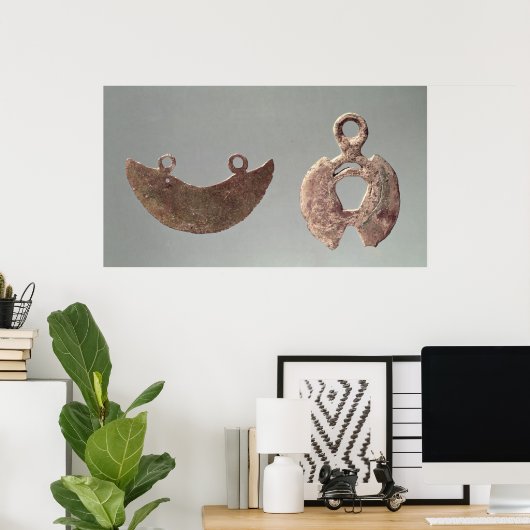 Twee scheermessen van de begraafplaats Hallstatt Poster (Thuiskantoor)