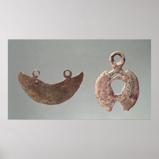 Twee scheermessen van de begraafplaats Hallstatt Poster (Voorkant)